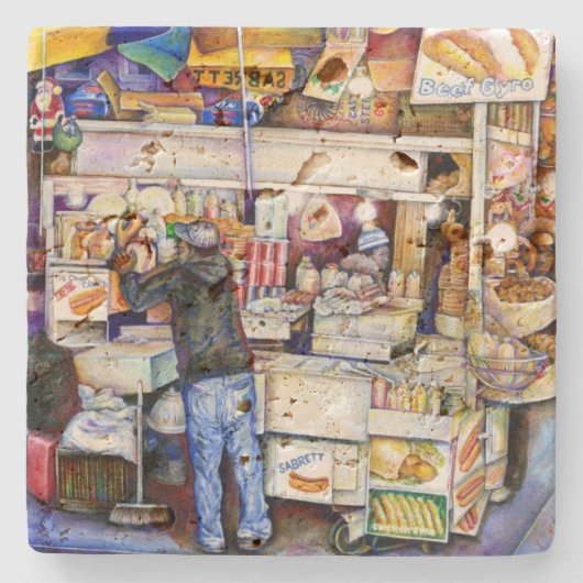 『ホットドッグ・ゴッド』 ストーンコースター (正面)