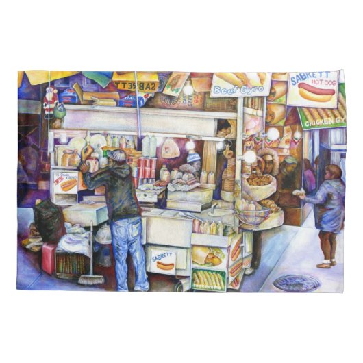 ホットドッグ・ゴッド、ニューヨークシティ 枕カバー (裏面)