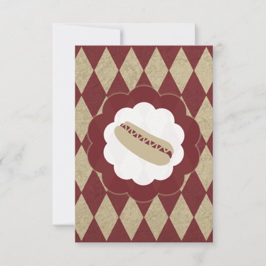 ホットドッグ ダイヤモンド 招待状 (正面)