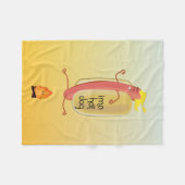 ホットドッグ・デアデビル フリースブランケット (正面(横))