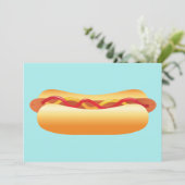 ホットドッグ バーベキュー パーティー 招待状 (スタンド正面)