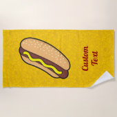 ホットドッグ ビーチタオル (正面)