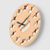 ホットドッグ ラージ壁時計 (傾斜)