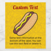 ホットドッグ ワインラベル (シングルラベル)