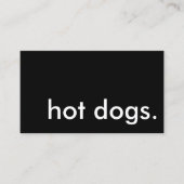 ホットドッグ。 名刺 (正面)