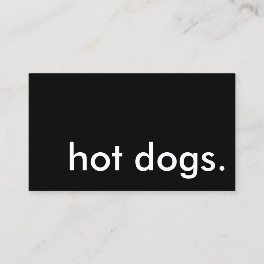 ホットドッグ。 名刺 (正面)