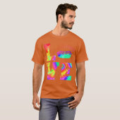 ホットドッグ 大人っぽい 染料 80年代 90年代 ファミリー Tシャツ (正面フル)