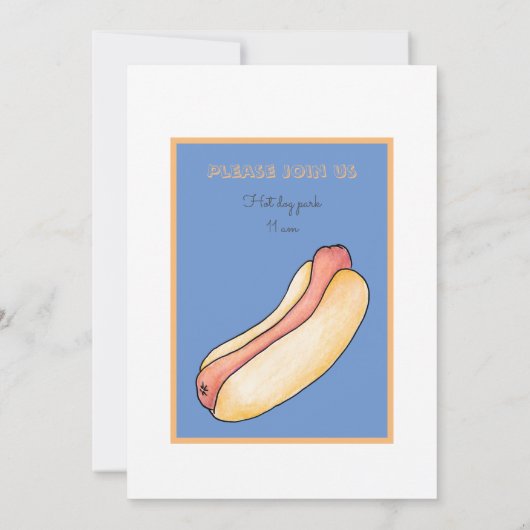 ホットドッグ 招待状 (裏面)