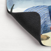 ホットドッグ |水泳トランクの子犬 マウスパッド (コーナー)