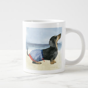 ホットドッグ 水着の子犬 ジャンボコーヒーマグカップ