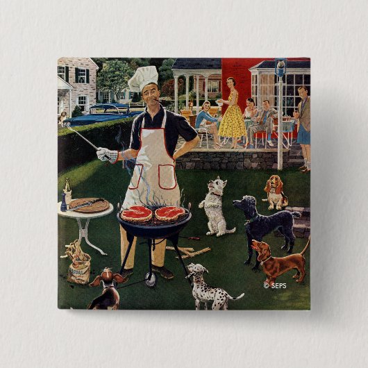 ホットドッグ 缶バッジ (正面)