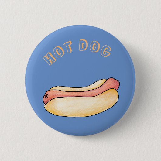 ホットドッグ 缶バッジ (正面)