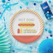 ホットドッグ!赤モダンと黄の誕生日 ペーパープレート (パーティー)