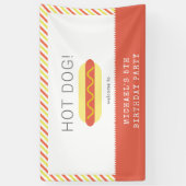 ホットドッグ!赤黄色スターペスモダン誕生日 横断幕 (縦)