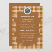 ホットドッグ – BBQパーティの招待状 招待状 (正面/裏面)