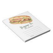 ホットドッグBBQタイムカプセルメッセージ ノートパッド (アングル)