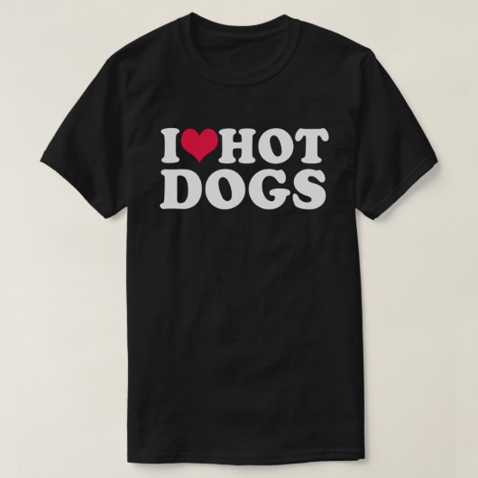 ホットドッグTシャツが大好き Tシャツ (デザイン正面)