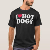 ホットドッグTシャツが大好き Tシャツ (正面)