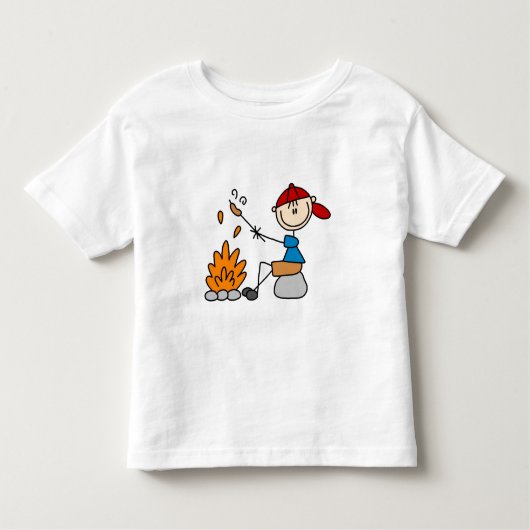 ホットドッグTシャツとギフトをローストするキャンパー トドラーTシャツ (正面)