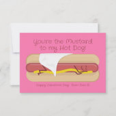 ホットドッグw/マスタードキッズスクールバレンタインデーカード サンキューカード (正面)