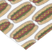 ホットドッグw/マスタード風味ファーストフードグルメピクニック テーブルクロス (アングル)