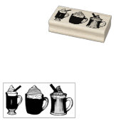 ホットドリンクエッグノグココアバター付きラム飲料 ラバースタンプ (押印)