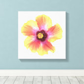 ホットハイビスカス キャンバスプリント (インサイチュ (ウッドフロア))