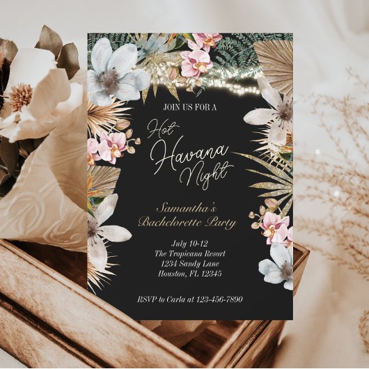 ホットハバナナイトトロピカルキューババチェロレッテ 招待状