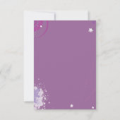 ホットバイオレットスワーlsスターバルミツワーパーティーカード 招待状 (裏面)