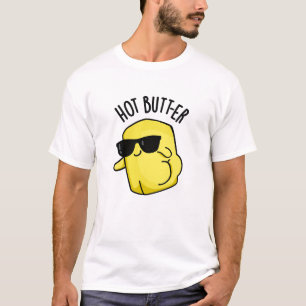 ホットバターおもしろいフードパン Tシャツ