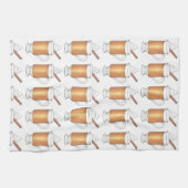 ホットバター付きラムシナモンウィンタードリンクカクテル キッチンタオル (横)