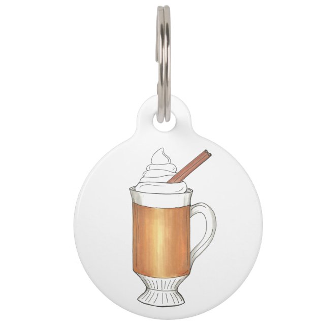 ホットバター付きラムホイップクリームシナモンスティック ペット　ネームタグ (正面)