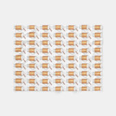 ホットバター付きラムホリデーウィンタークリスマスドリンク フリースブランケット (正面(横))