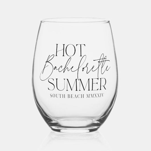 ホットバチェロレッテサマーカスタムバチェロレッテ ステムなしワイングラス (正面)