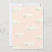 ホットバルーンテディベアガールベビーシャワー招待状 招待状 (裏面)