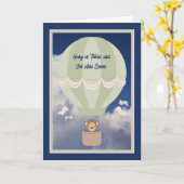 ホットバルーン付き子供用のウェルカードを取得 カード (黄色い花)