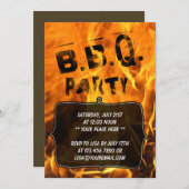 ホットバーニング消防パーティの招待状 招待状 (正面/裏面)