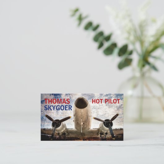 ホットパイロットチャーターエアラインのカスタマイズ可おもしろい能 名刺 (スタンド正面)