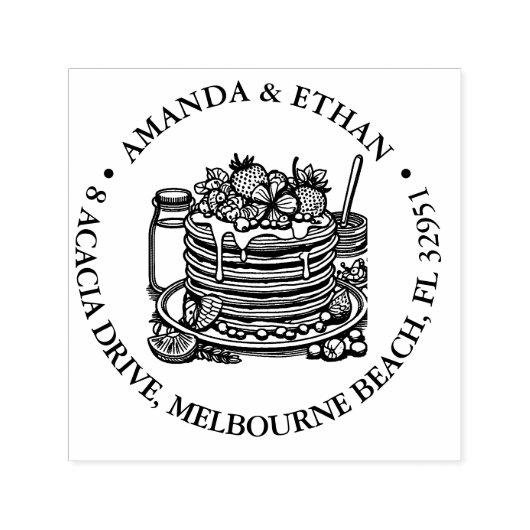 ホットパンケーキスナックテーマ セルフインキングスタンプ (デザイン)