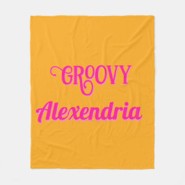 ホットパーソナライズされたピンクとオレンジ フリースブランケット