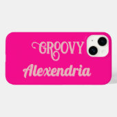 ホットパーソナライズされたピンクとピンク Case-Mate iPhoneケース (裏面 (横))