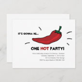 ホットパーティの招待状 招待状 (正面/裏面)