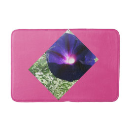 ホットピかわいらしンクとパープルのフローラ バスマット