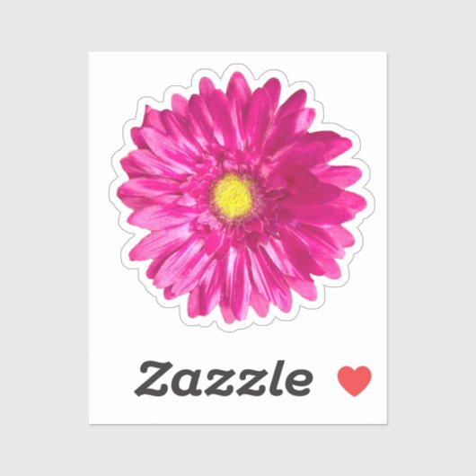 ホットピかわいらしンクデイジー名前をカスタムするおよびモノグラム シール (シート)