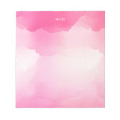 ホットピエレガントックウォーターのカラースプラッシュパーソナライズされた ノートパッド (正面)