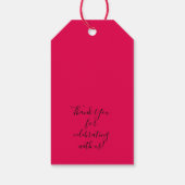 ホットピエレガントックウォーター色フローラ結婚式の引き出物 ギフトタグ (裏面)