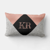 ホットピエレガントックシルバーグリッターブラックモノグラム ランバークッション (裏面)