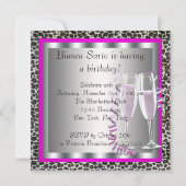 ホットピエレガントックヒョウ誕生日パーティー 招待状 (裏面)