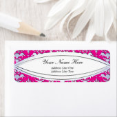 ホットピエレガントンクとシルバーのエンボスダマスク ラベル (インサイチュ)