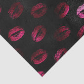 ホットピエレガントンクとブラックグリッターリップスティック唇 薄葉紙 (詳細)